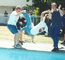 It is tradition to throw the champion into the water.  Hamilton 1998